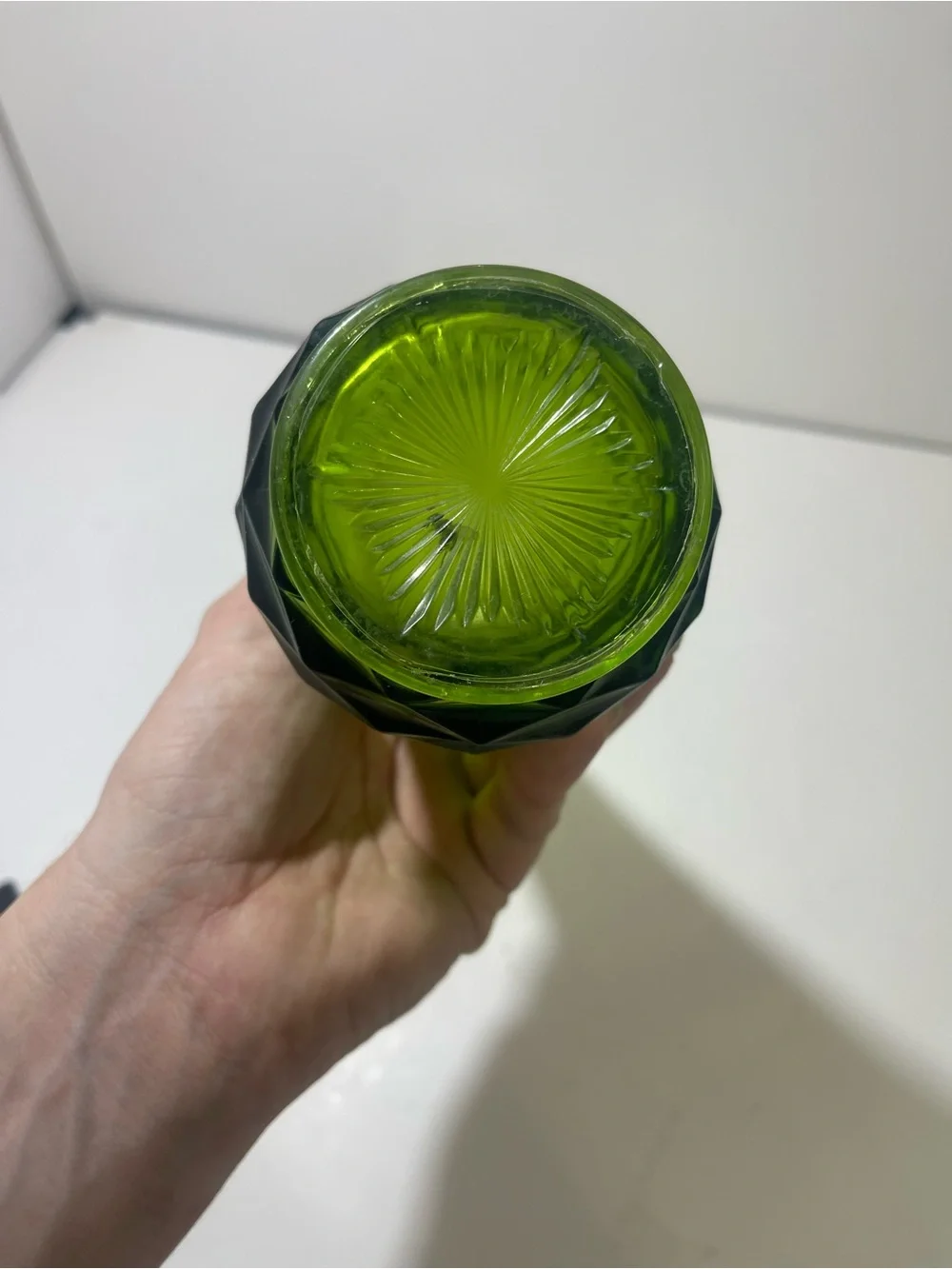 Vintage MCM LE Smith Avocado Green Solitaire 13